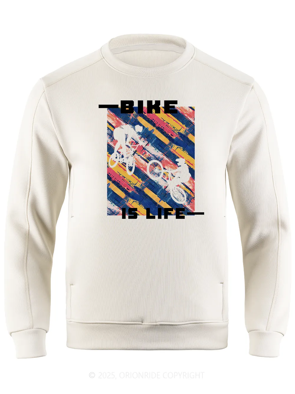 Orionride Bike Is Life Long Sleeve Bike Sweatshirt sold by Orionride product image thumbnail 5