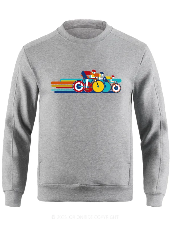 Orionride Color Bar Cycling Long Sleeve Bike Sweatshirt sold by Orionride