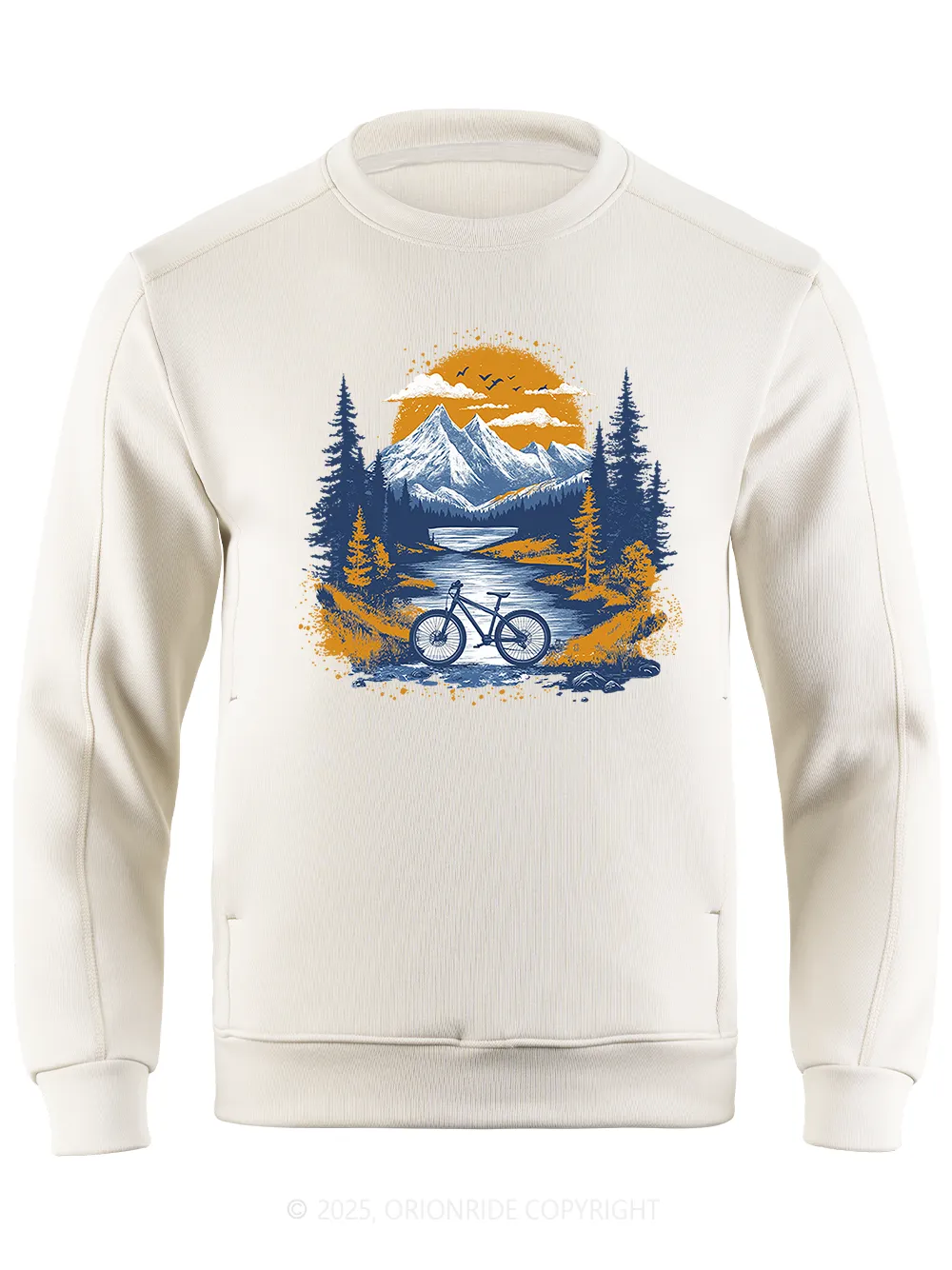 Orionride Sunset Forest Long Sleeve Bike Sweatshirt sold by Orionride product image thumbnail 5