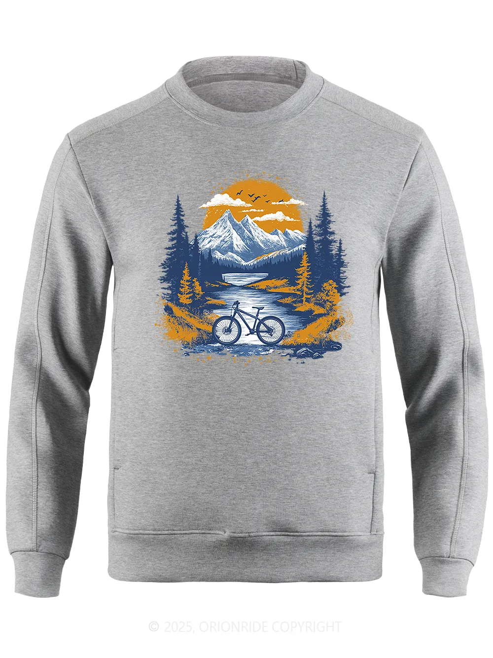 Orionride Sunset Forest Long Sleeve Bike Sweatshirt sold by Orionride product image thumbnail 2
