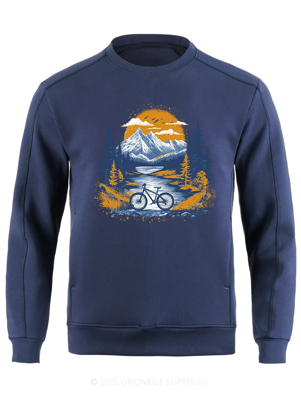 Orionride Sunset Forest Long Sleeve Bike Sweatshirt sold by Orionride product image thumbnail 3