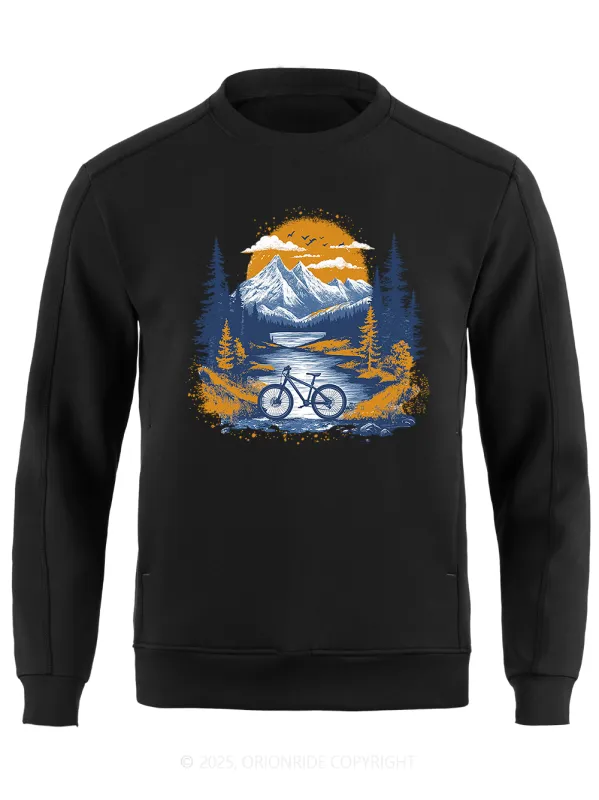 Orionride Sunset Forest Long Sleeve Bike Sweatshirt sold by Orionride