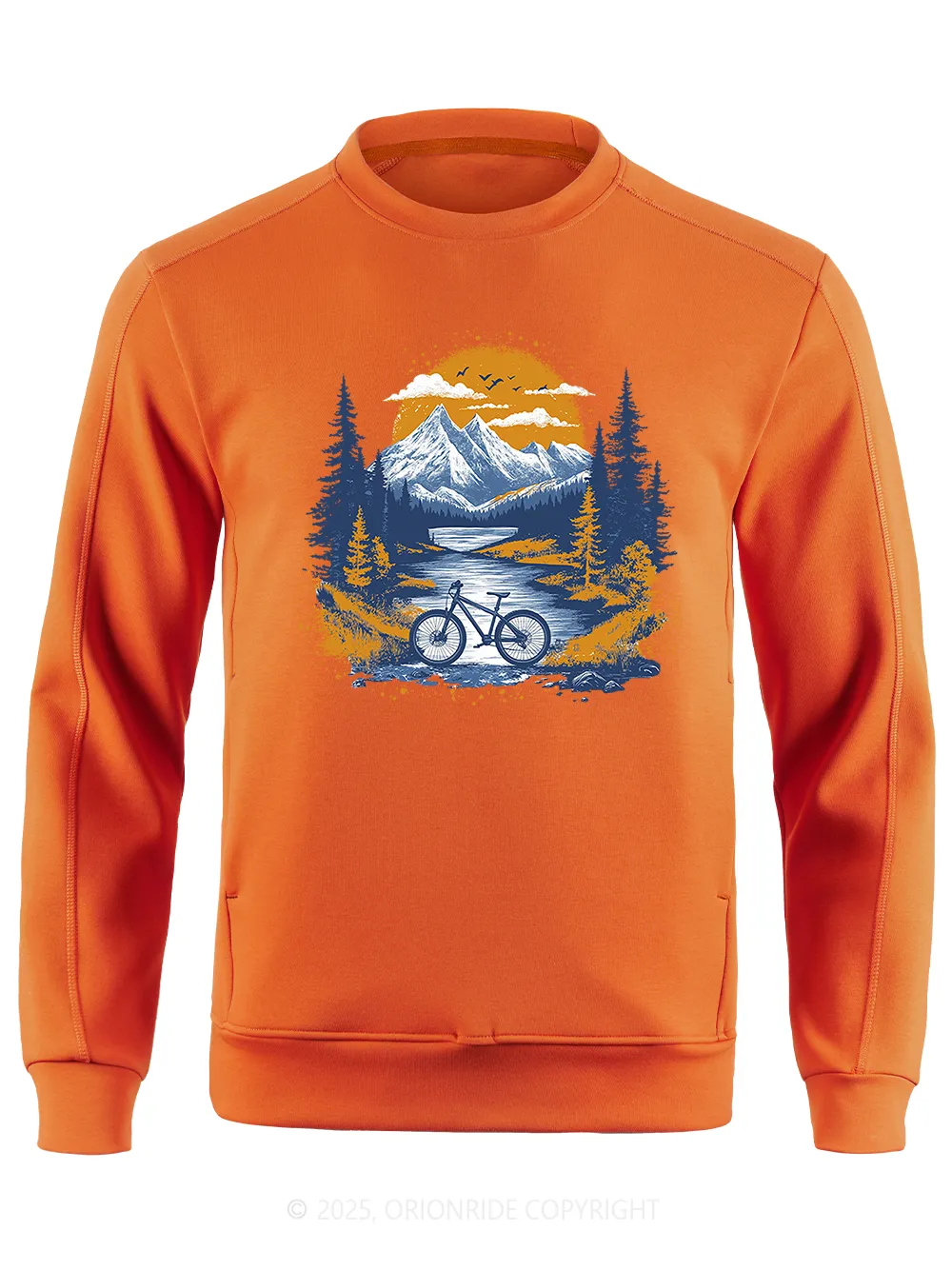 Orionride Sunset Forest Long Sleeve Bike Sweatshirt sold by Orionride product image thumbnail 4