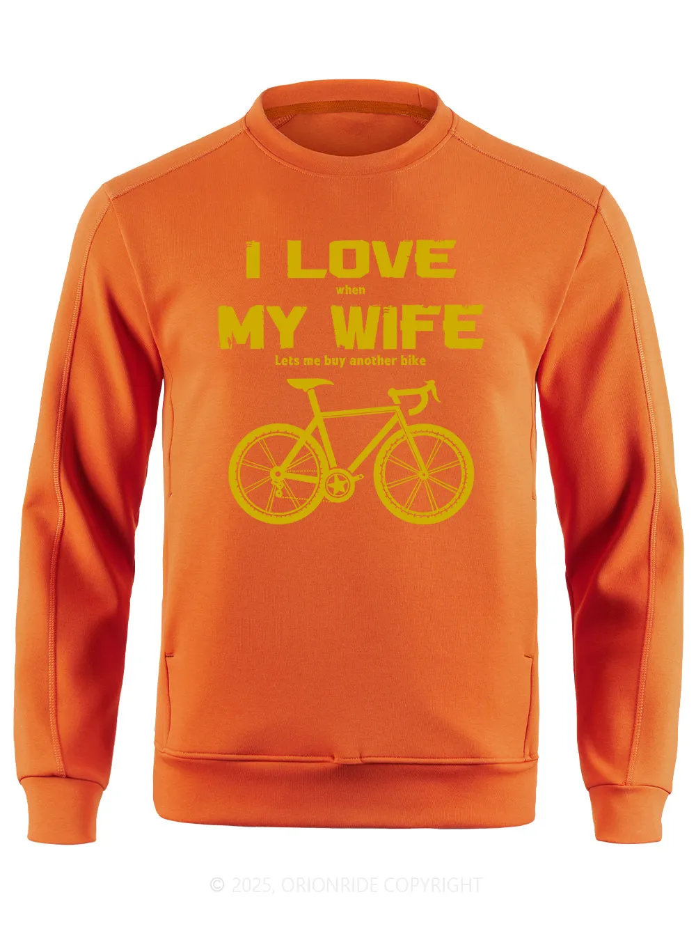 Orionride I Love My Wife Long Sleeve Bike Sweatshirt sold by Orionride product image thumbnail 4
