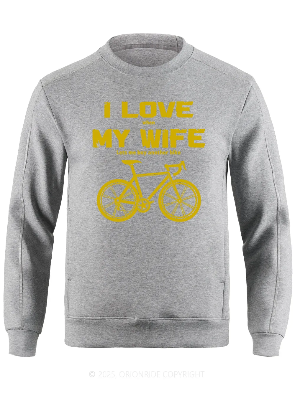 Orionride I Love My Wife Long Sleeve Bike Sweatshirt sold by Orionride product image thumbnail 5