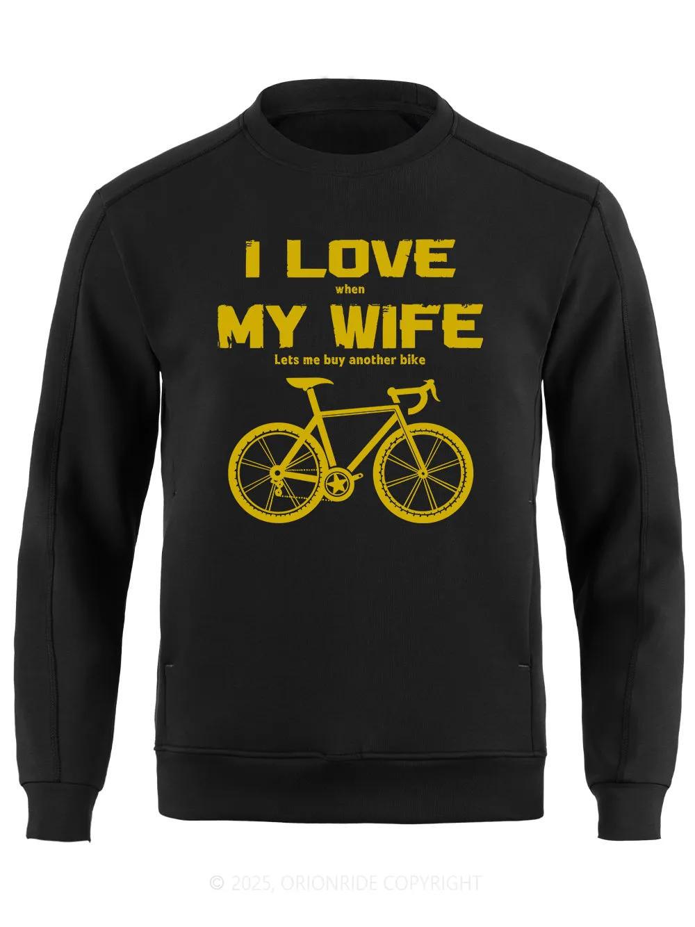 Orionride I Love My Wife Long Sleeve Bike Sweatshirt sold by Orionride product image thumbnail 3