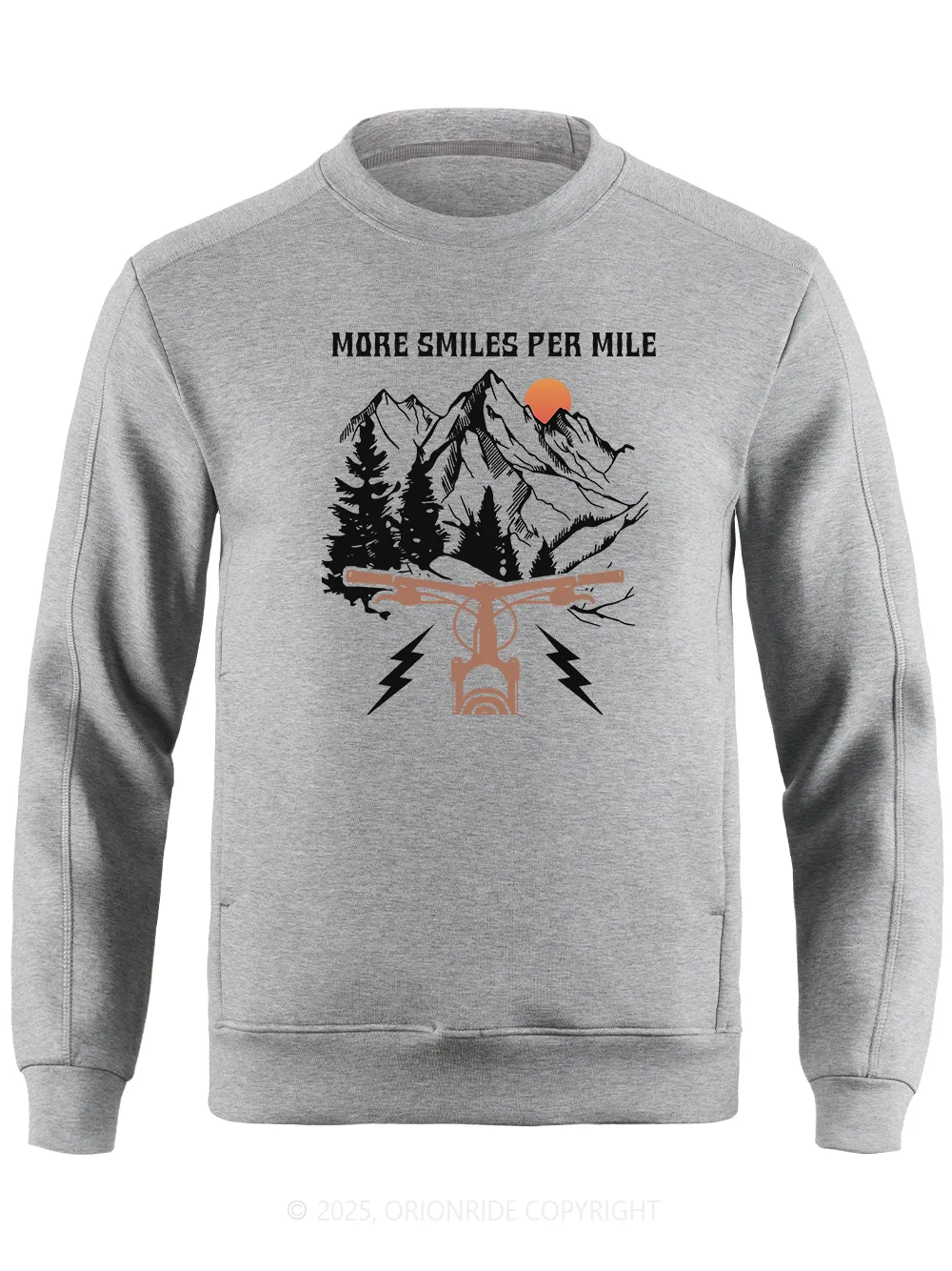 Orionride More Smiles Per Mile Long Sleeve Bike Sweatshirt sold by Orionride product image thumbnail 5