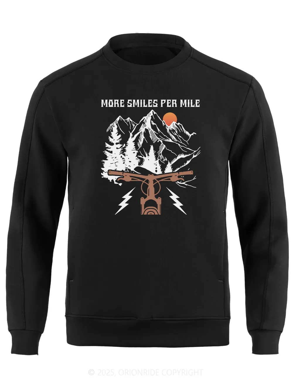 Orionride More Smiles Per Mile Long Sleeve Bike Sweatshirt sold by Orionride