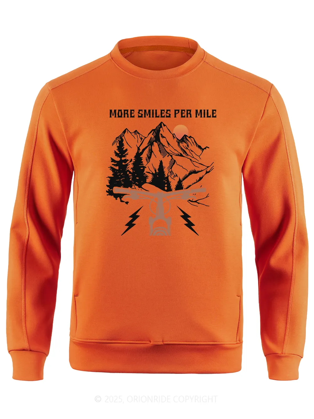 Orionride More Smiles Per Mile Long Sleeve Bike Sweatshirt sold by Orionride product image thumbnail 3