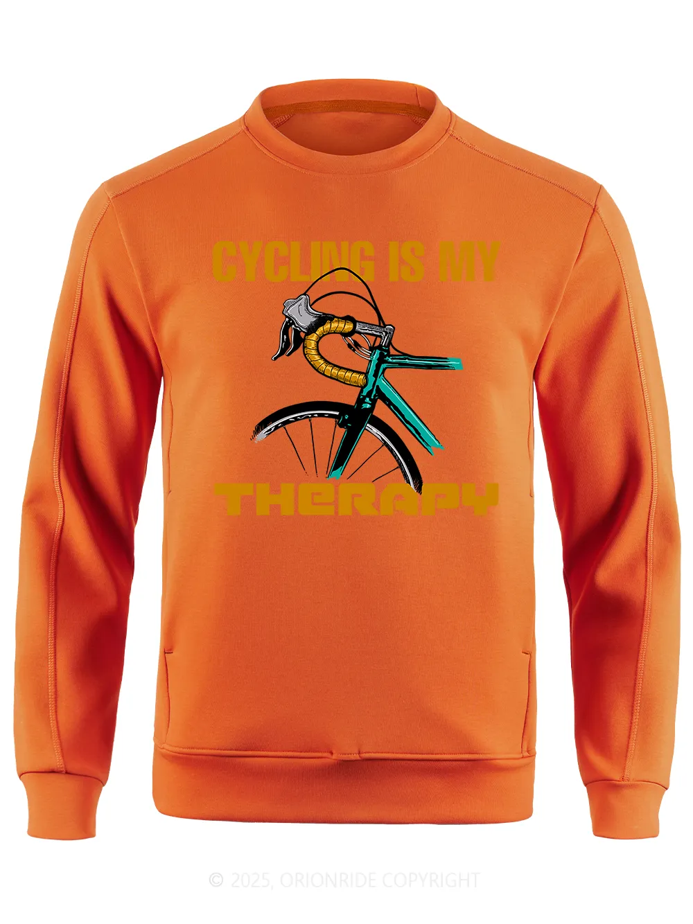 Orionride Cycling Is My Therapy Long Sleeve Bike Sweatshirt sold by Orionride product image thumbnail 3