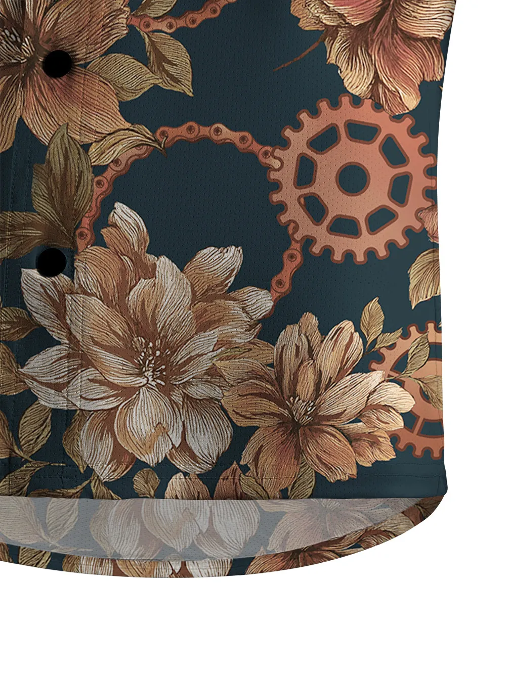 Orionride Memory Of Flowers Men's Stretchy Breathable Long Sleeve Gravel Shirt sold by Orionride product image thumbnail 4