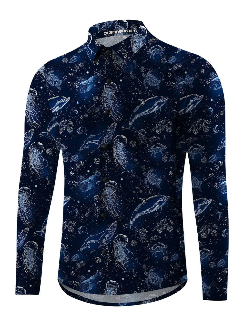 Orionride Secrets Of The Ocean Men's Stretchy Breathable Long Sleeve Gravel Shirt sold by Orionride product image thumbnail 2