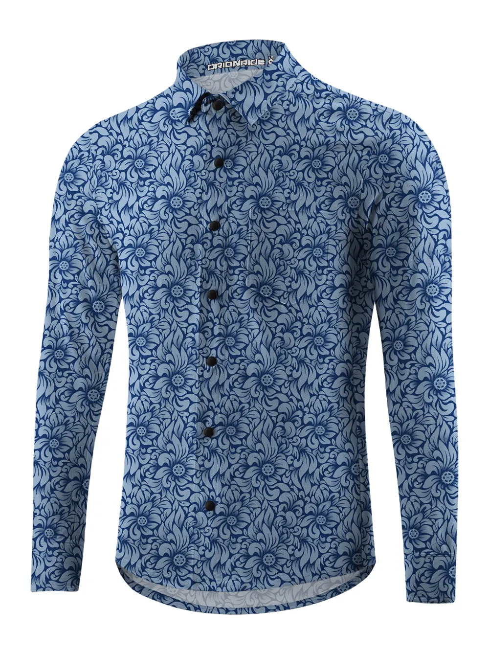 Orionride Swaying Flowers Men's Stretchy Breathable Long Sleeve Gravel Shirt sold by Orionride product image thumbnail 2