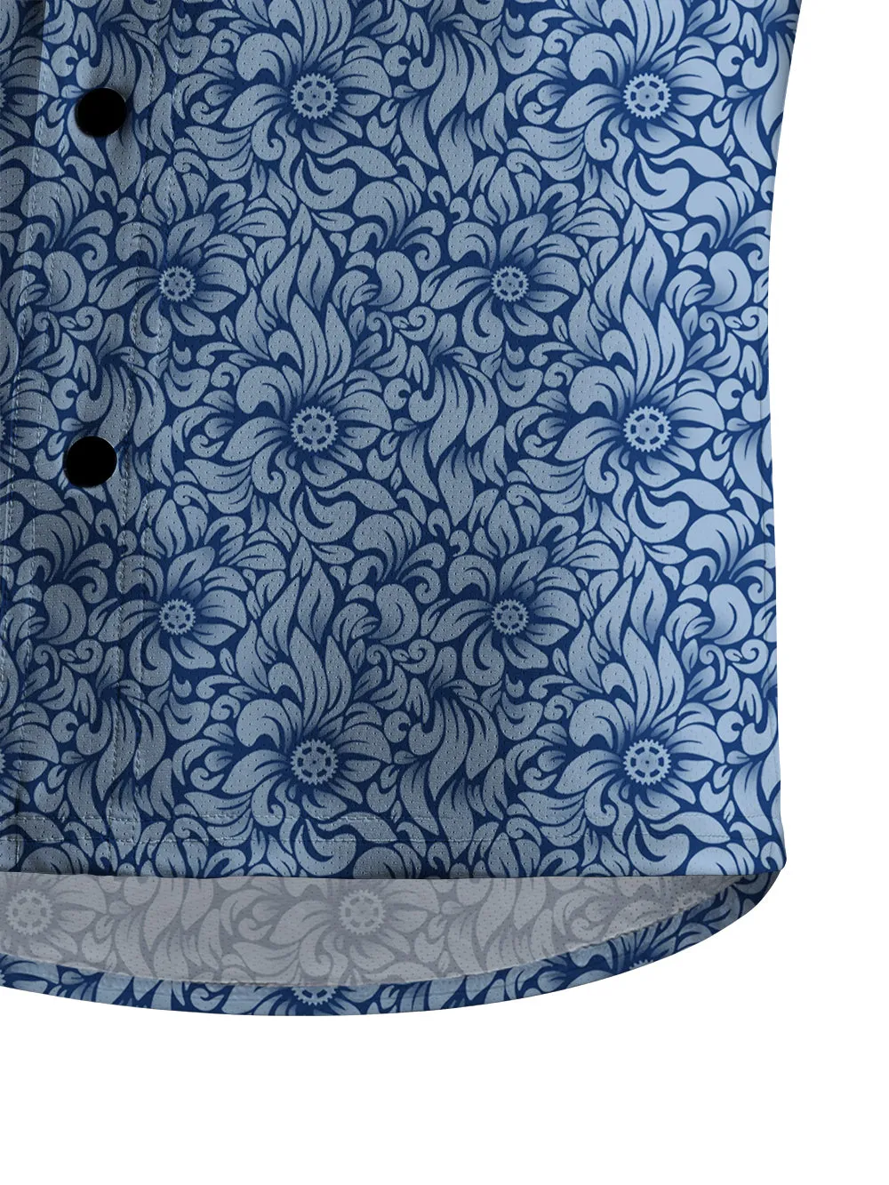 Orionride Swaying Flowers Men's Stretchy Breathable Long Sleeve Gravel Shirt sold by Orionride product image thumbnail 4