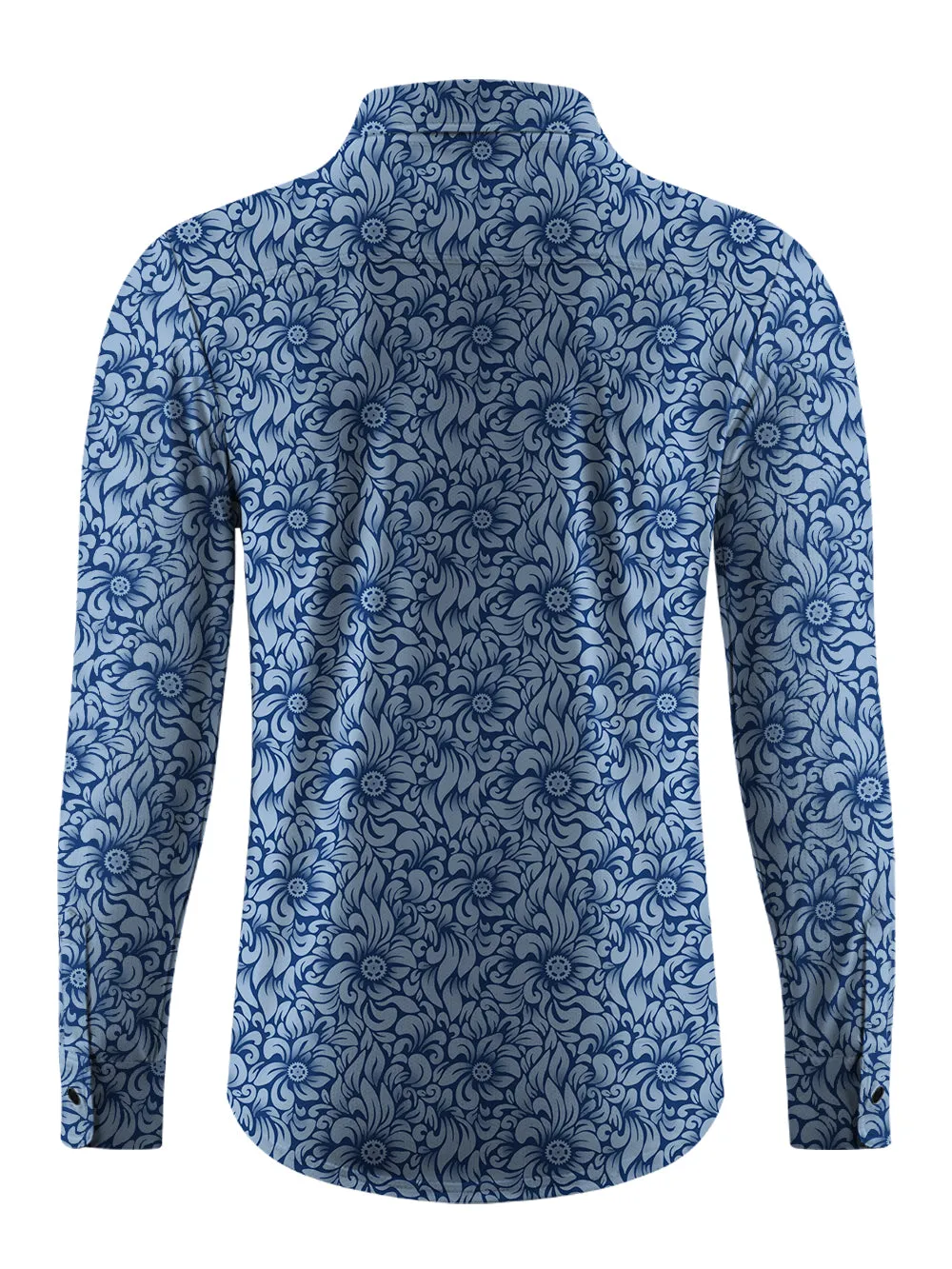 Orionride Swaying Flowers Men's Stretchy Breathable Long Sleeve Gravel Shirt sold by Orionride product image thumbnail 3