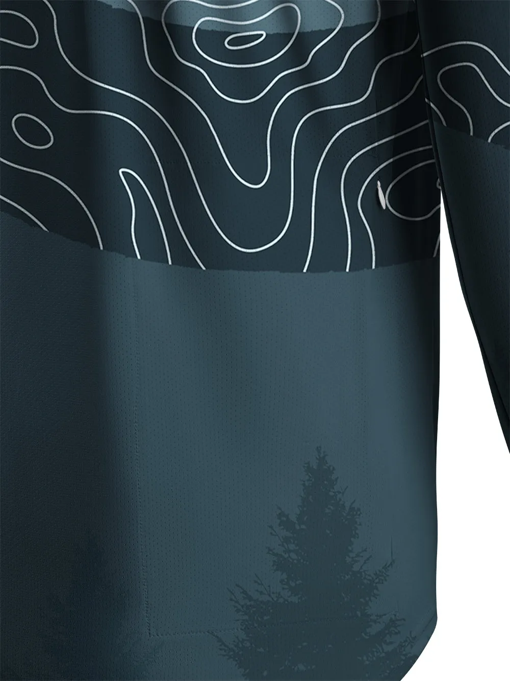 Orionride Challenging Contour Lines Men's Stretchy Breathable Long Sleeve Gravel Shirt sold by Orionride product image thumbnail 5