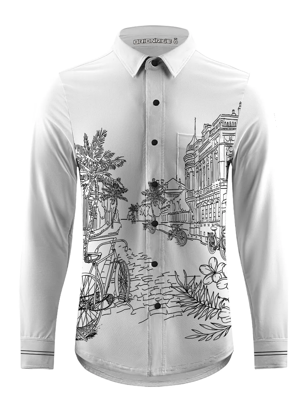 Orionride Bicycle Street Men's Stretchy Breathable Long Sleeve Gravel Shirt sold by Orionride