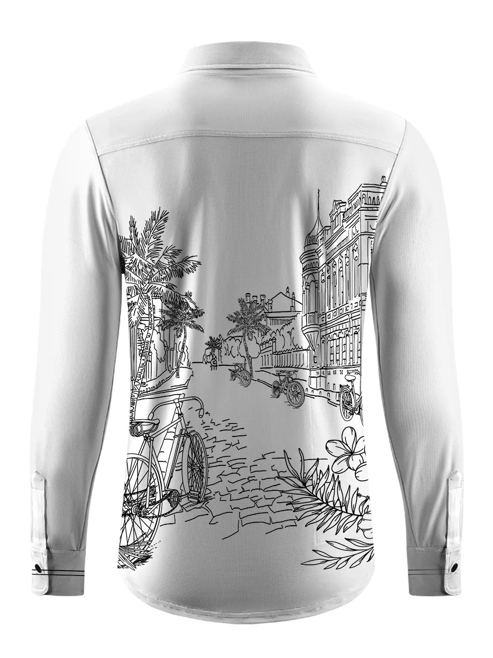 Orionride Bicycle Street Men's Stretchy Breathable Long Sleeve Gravel Shirt sold by Orionride product image thumbnail 3