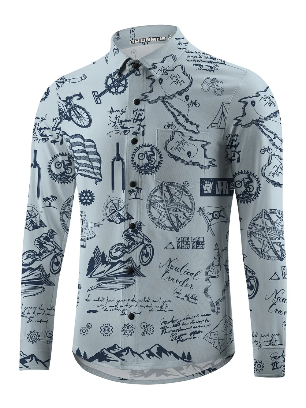 Orionride Go Travel Men's Stretchy Breathable Long Sleeve Gravel Shirt sold by Orionride product image thumbnail 2