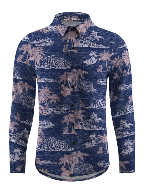 Orionride Secluded Island Men's Stretchy Breathable Long Sleeve Gravel Shirt sold by Orionride