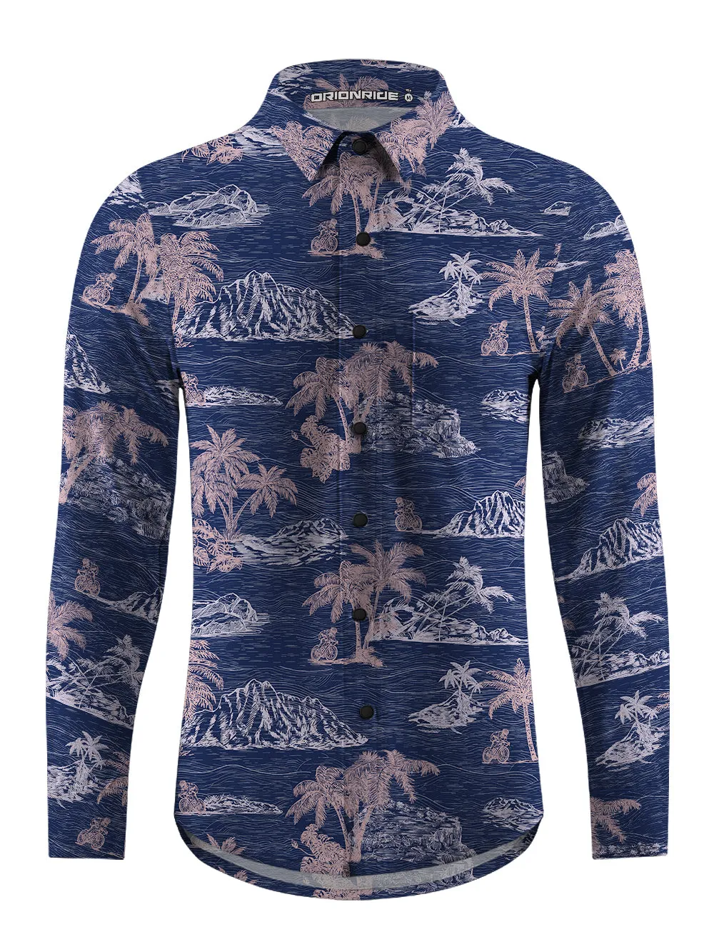 Orionride Secluded Island Men's Stretchy Breathable Long Sleeve Gravel Shirt sold by Orionride