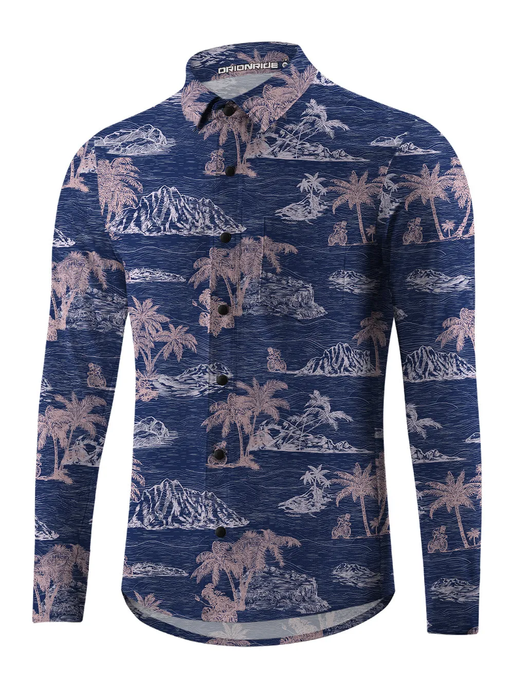 Orionride Secluded Island Men's Stretchy Breathable Long Sleeve Gravel Shirt sold by Orionride product image thumbnail 2