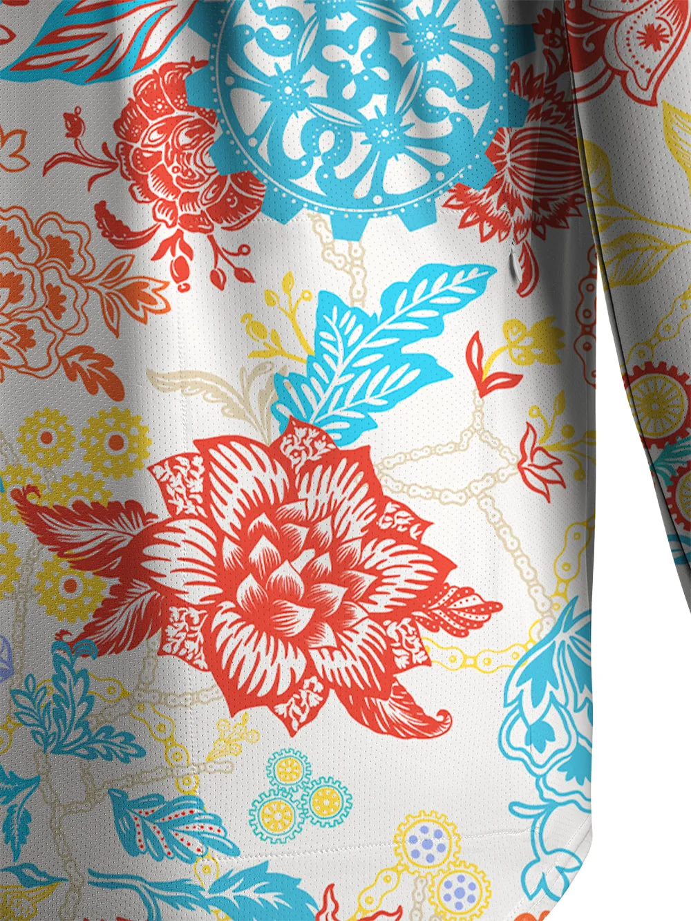 Orionride Tranquil Garden Men's Stretchy Breathable Long Sleeve Gravel Shirt sold by Orionride product image thumbnail 5