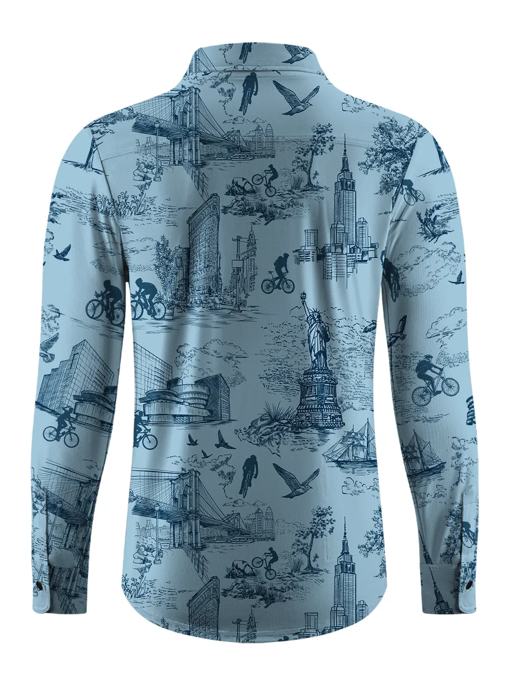 Orionride New York Diary Men's Stretchy Breathable Long Sleeve Gravel Shirt sold by Orionride product image thumbnail 3