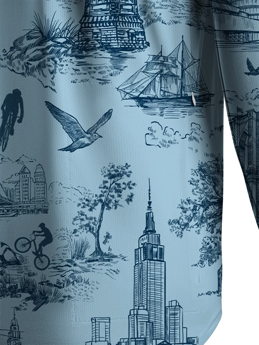 Orionride New York Diary Men's Stretchy Breathable Long Sleeve Gravel Shirt sold by Orionride product image thumbnail 5