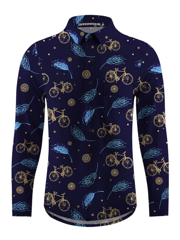 Orionride Wheat Ride Men's Stretchy Breathable Long Sleeve Gravel Shirt sold by Orionride