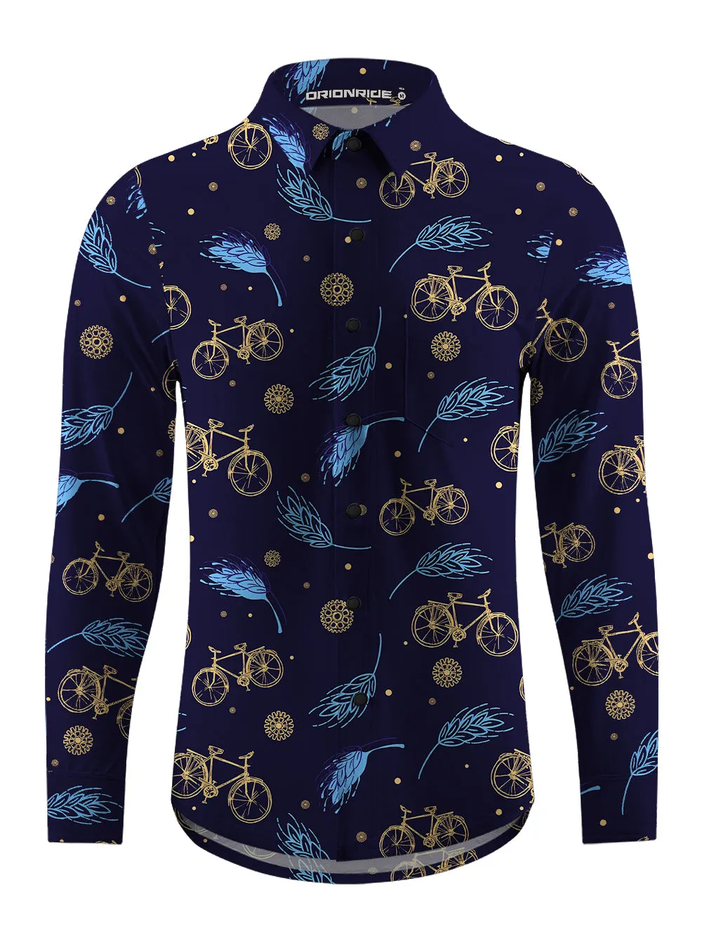 Orionride Wheat Ride Men's Stretchy Breathable Long Sleeve Gravel Shirt sold by Orionride