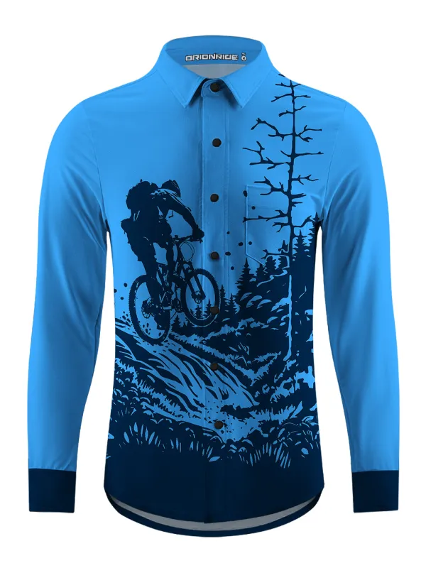 Orionride Wilderness Adventure Men's Stretchy Breathable Long Sleeve Gravel Shirt sold by Orionride