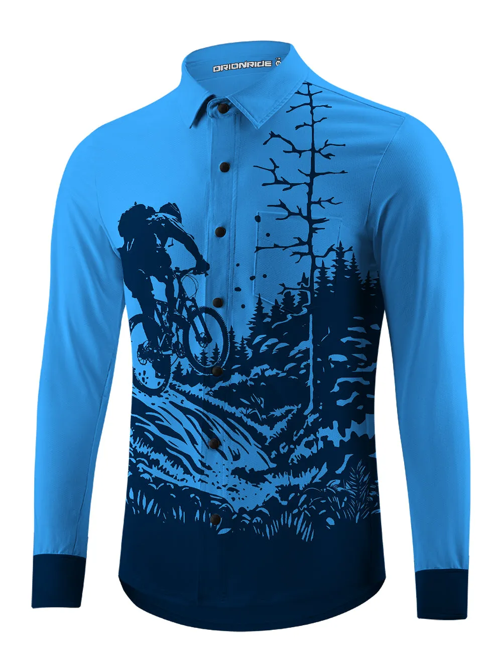 Orionride Wilderness Adventure Men's Stretchy Breathable Long Sleeve Gravel Shirt sold by Orionride product image thumbnail 2