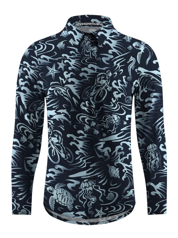 Orionride Ocean Legend Men's Stretchy Breathable Long Sleeve Gravel Shirt sold by Orionride