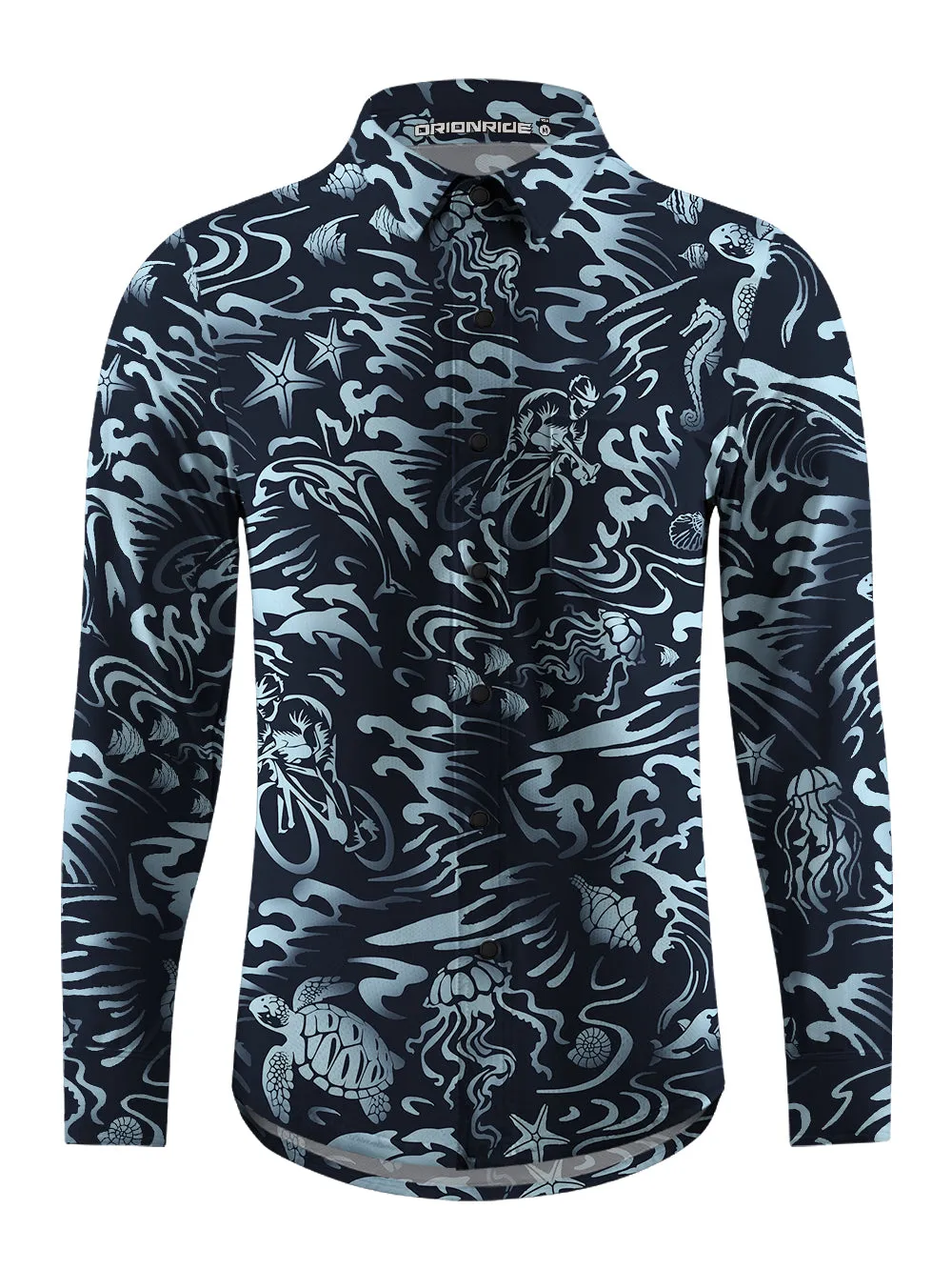 Orionride Ocean Legend Men's Stretchy Breathable Long Sleeve Gravel Shirt sold by Orionride