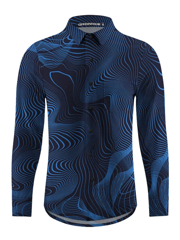 Orionride Advanced Lines Men's Stretchy Breathable Long Sleeve Gravel Shirt sold by Orionride