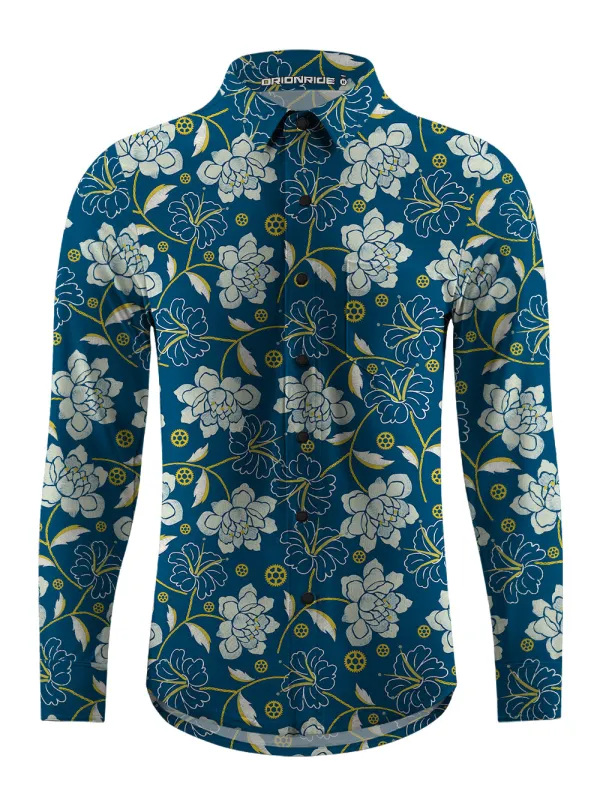 Orionride Peony Bike Men's Stretchy Breathable Long Sleeve Gravel Shirt sold by Orionride