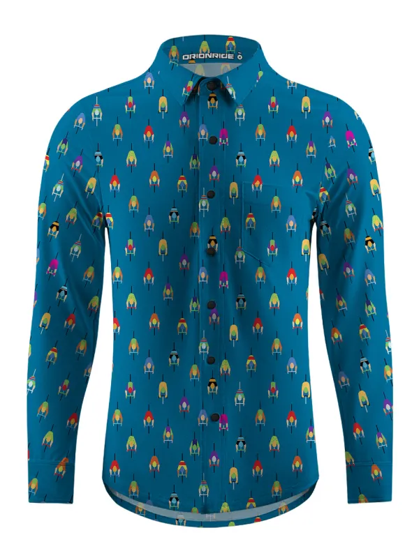 Orionride Urban Cycling Men's Stretchy Breathable Long Sleeve Gravel Shirt sold by Orionride