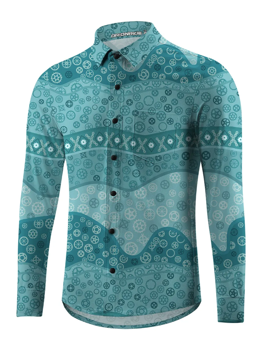 Orionride Wave Gear Men's Stretchy Breathable Long Sleeve Gravel Shirt sold by Orionride product image thumbnail 2