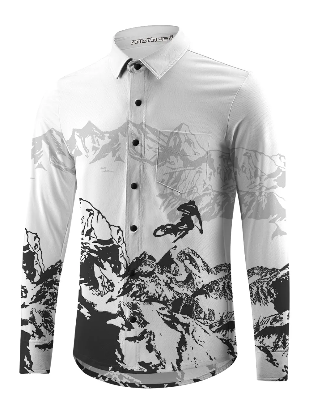 Orionride Hill Racing Men's Stretchy Breathable Long Sleeve Gravel Shirt sold by Orionride product image thumbnail 2