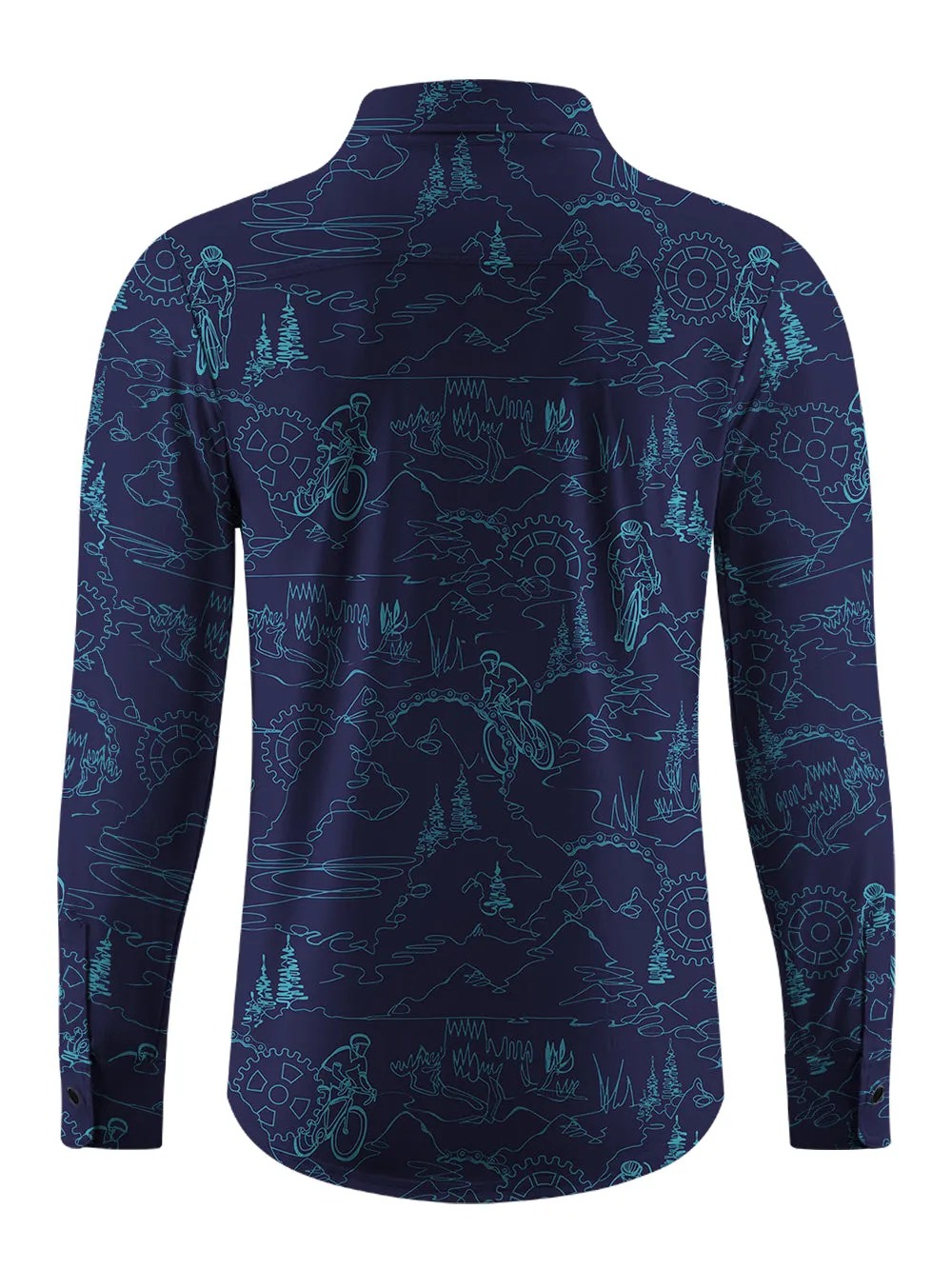 Orionride Line World Men's Stretchy Breathable Long Sleeve Gravel Shirt sold by Orionride product image thumbnail 3