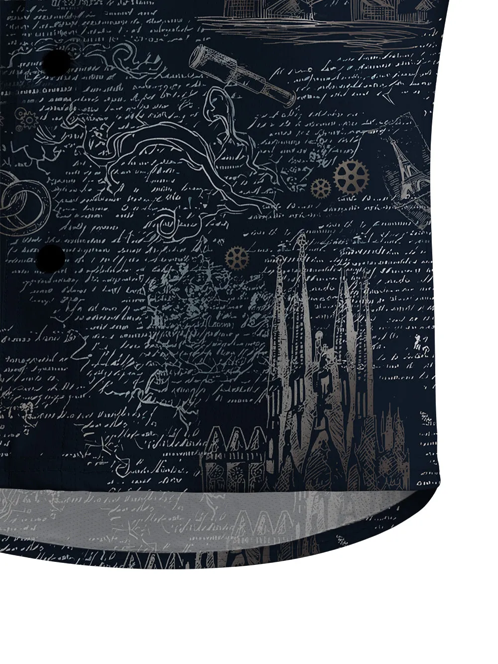 Orionride Paris News Men's Stretchy Breathable Long Sleeve Gravel Shirt sold by Orionride product image thumbnail 4