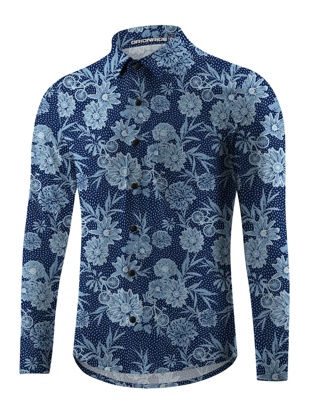 Orionride Flower Room Men's Stretchy Breathable Long Sleeve Gravel Shirt sold by Orionride product image thumbnail 2