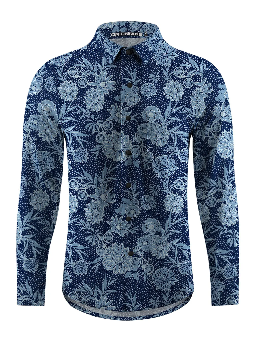 Orionride Flower Room Men's Stretchy Breathable Long Sleeve Gravel Shirt sold by Orionride