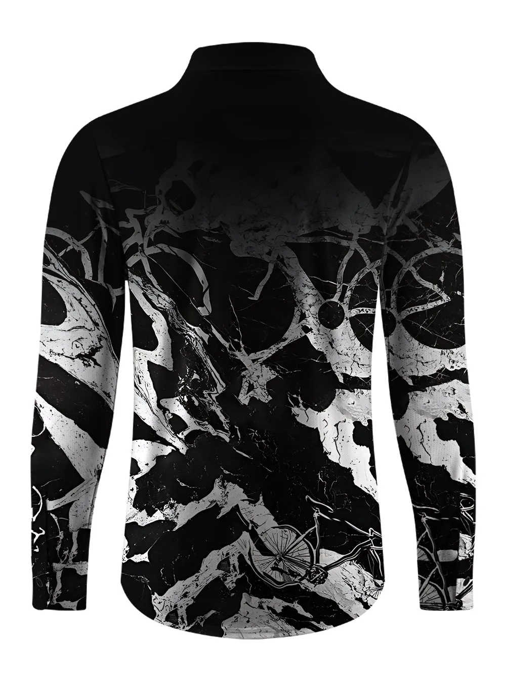 Orionride Abstract Bicycle Men's Stretchy Breathable Long Sleeve Gravel Shirt sold by Orionride product image thumbnail 3