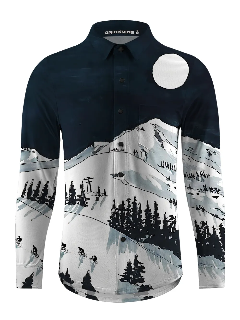 Orionride Snow Mountain Men's Stretchy Breathable Long Sleeve Gravel Shirt sold by Orionride