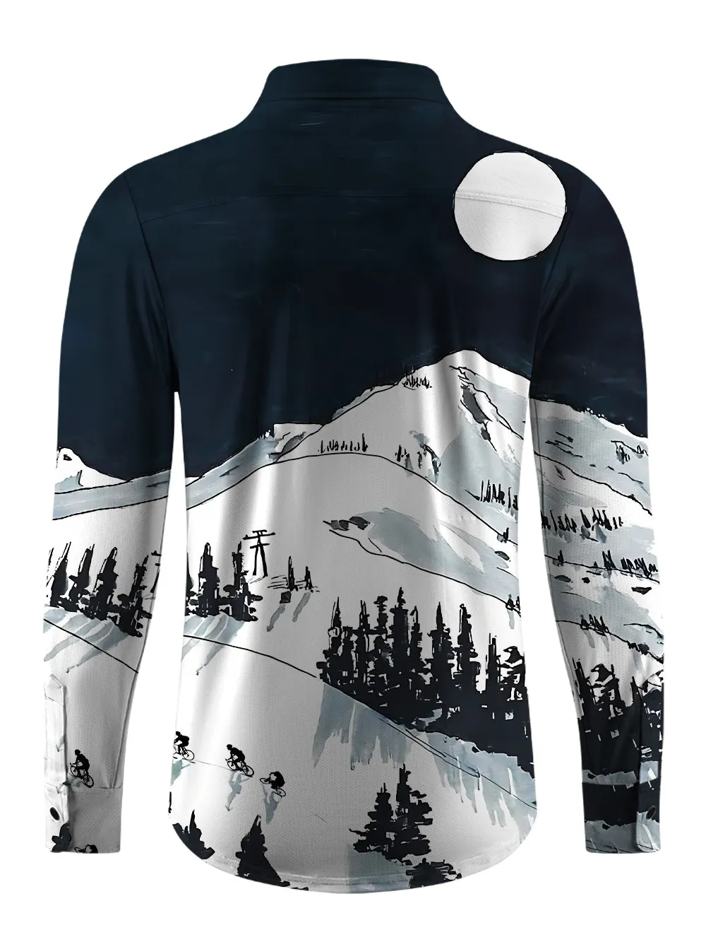 Orionride Snow Mountain Men's Stretchy Breathable Long Sleeve Gravel Shirt sold by Orionride product image thumbnail 3