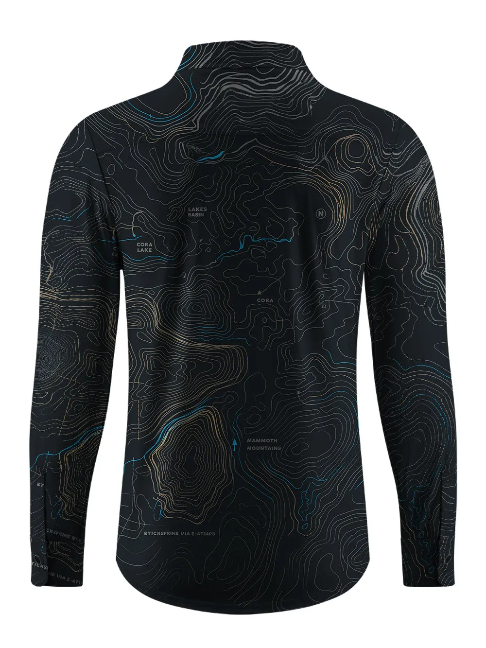 Orionride Panoramic Map Men's Stretchy Breathable Long Sleeve Gravel Shirt sold by Orionride product image thumbnail 3