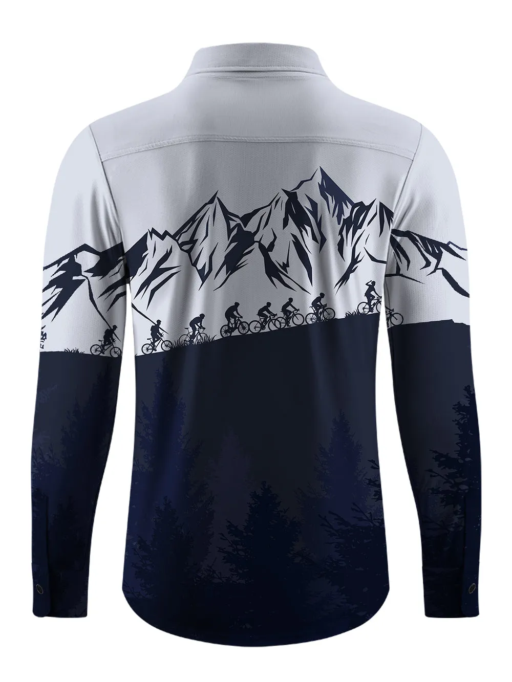 Orionride Riding In Groups Men's Stretchy Breathable Long Sleeve Gravel Shirt sold by Orionride product image thumbnail 3