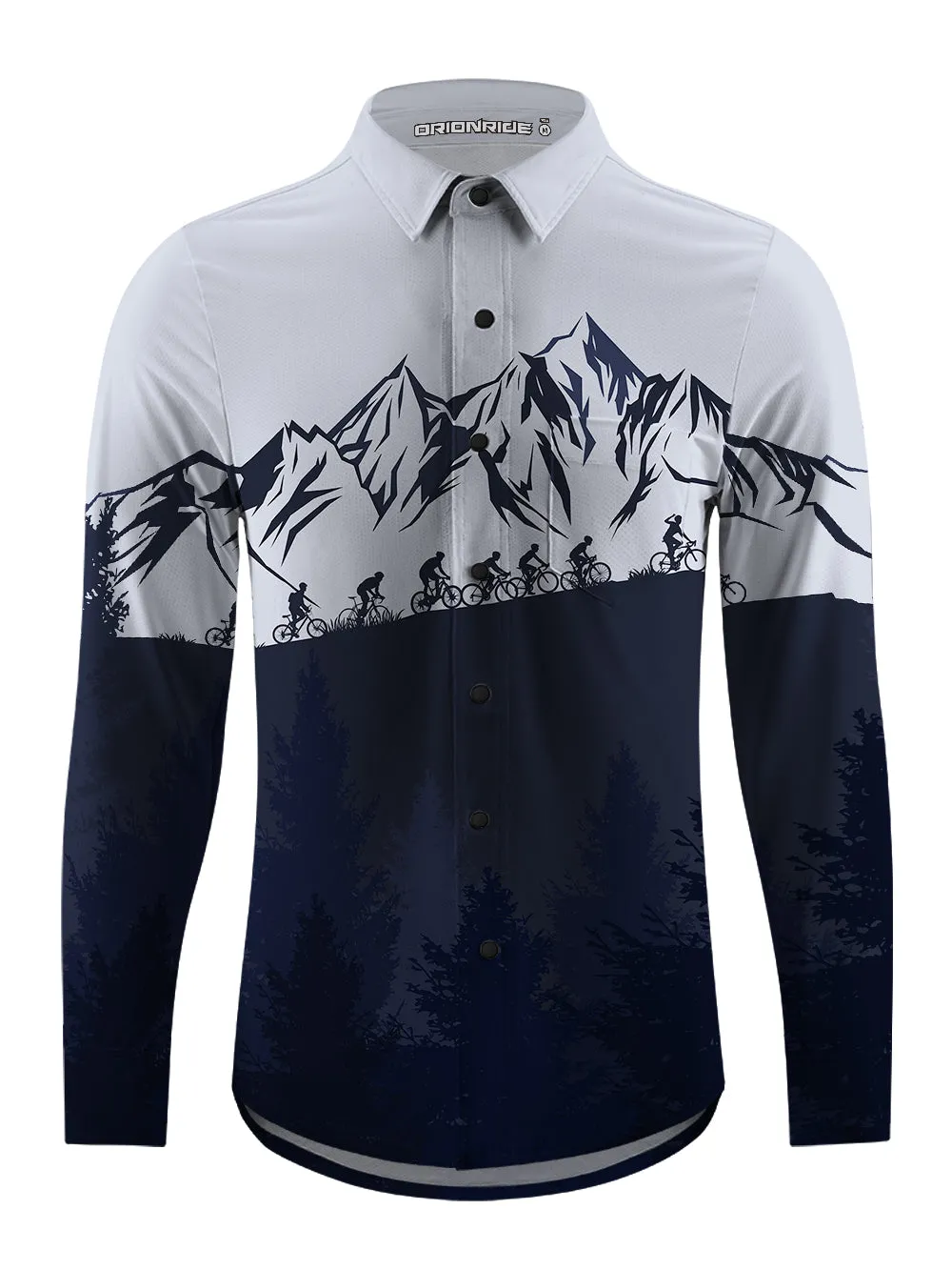 Orionride Riding In Groups Men's Stretchy Breathable Long Sleeve Gravel Shirt sold by Orionride